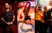 Juanes (i), Shakira y Beéle (c), y Maluma junto a Manuel Turizo. Foto: EFE / Universal Music / Sony Music