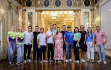 La delegación fue recibida en la Presidencia de la República. Foto: Cortesía