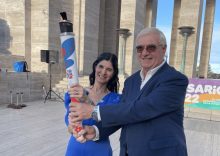  Anamae Orillac recibió la antorcha. Foto: COP