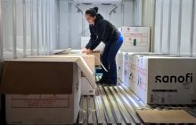 Primer lote de vacunas contra la influenza. Foto: Cortesía