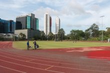 Pista de atletismo del CAR. Foto: Pandeportes