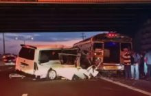 El accidente ocasionó un tranque descomunal.