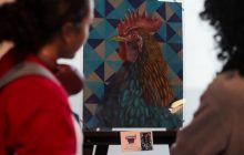 Obras de niños y adolescentes de la Escuela de Arte Eliosnet. Foto: Cortesía