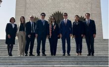 Misión Oficial que estuvo en Marruecos. Barría Pino es el último a la derecha. Foto: Cortesía CCIAP