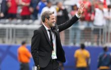 El seleccionador de Panamá, Thomas Christiansen, en el partido ante Inglaterra en el estadio MetLife de Nueva Jersey. Foto: EFE
