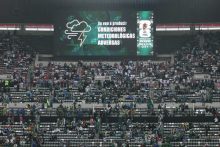 El mal tiempo hizo posponer el juego entre Inglaterra y México. Foto: EFE