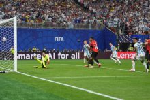 Leo Messi anotó el segundo gol de Argentina. Foto: EFE