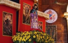 Las novenas en honor al santo patrono ya se desarrollan con una masiva asistencia de feligreses en la iglesia Santiago Apóstol y concluirán el próximo 25 de julio, fecha central de las festividades religiosas. Foto. Melqupiades Vásquez
