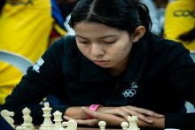 Ashley Castillo ganó oro en ajedrez, anteriormente había logrado una plata. Foto: COP
