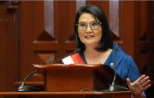 Keiko Fujimori, presidente de Perú.  EFE