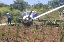 Así quedó la aeronave siniestrada que se dirigía a la isla San Miguel. Foto: Cortesía AAC