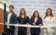Aimeé Sentmat de Grimaldo, presidente de Banistmo y Federico Nasser Facussé, presidente de Grupo Financiero BSC.