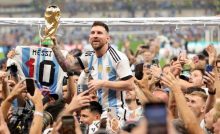 Leo Messi, coronó en el Mundial de Catar 2022. Foto: EFE