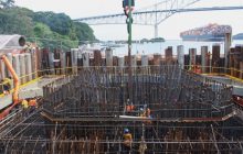Trabajos en el Cuarto Puente sobre el Canal de Panamá. Foto: Cortesía