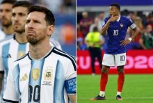 El argentino Leo Messi y el francés Mbappé se disputan el balón de oro. Foto: EFE 