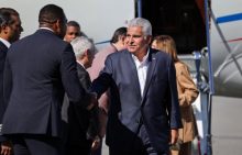 Mulino a su llegada a Nueva York. Foto: Presidencia
