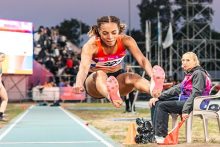 Nathalee Aranda ganó oro en salto largo femenino en los Juegos Suramericanos Foto: COP
