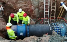 La obra, culminada en 2019, abarcaba la interconexión del tanque con la tubería de 60 pulgadas procedente de la potabilizadora de Mendoza. Foto. Eric Montenegro