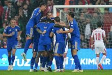 Jugadores de Italia celebran. Foto: EFE
