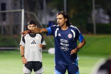 Bryan Ruiz, nuevo técnico de Costa Rica, durante los entrenamientos de la selección de Costa Rica. Foto: Instagram