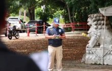 Inspección de lugar donde estaba el Mirador del Puente de las Américas.