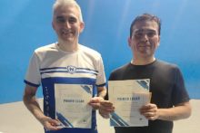 Jorge Solís y Carlos Ortega se coronaron en el Torneo  Nacional de Frontenis. Foto: Cortesía