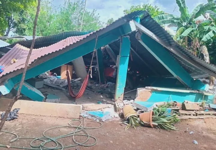 Vivienda afectada en la provincia de Veraguas. Foto: Melquíades Vásquez