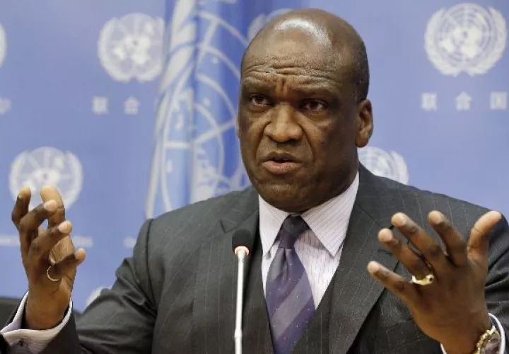  John Ashe, en una de sus intervenciones en la Asamblea General de la ONU.  