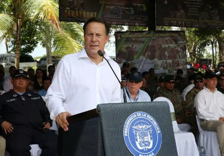 El presidente JC Varela dijo que este ataque político refleja una actitud cobarde por parte de quienes lo lideran.  / Cortesía Presidencia 