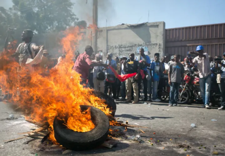 Manifestaciones en Puerto Príncipe. Foto: EFE 