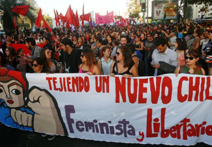 Marcha en conmemoración del Día Internacional de la Mujer que se centró en la despenalización del aborto, el fin a la discriminación y el trato igualitario. EFE