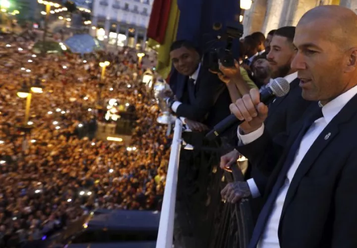 Zidane da su discurso. /Foto EFE