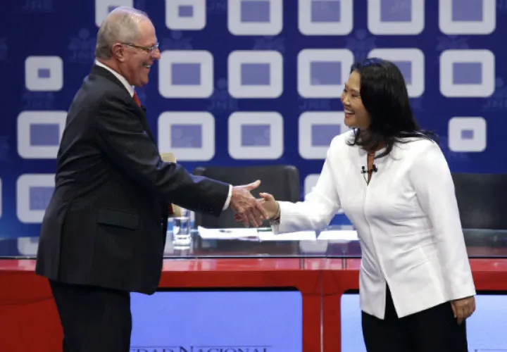 Pedro Kuczynski y Keiko Fujimori. Foto/ AP