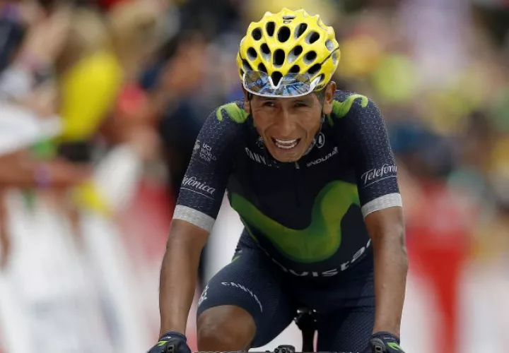 Nairo, durante la décima novena etapa del Tour de Francia. EFE