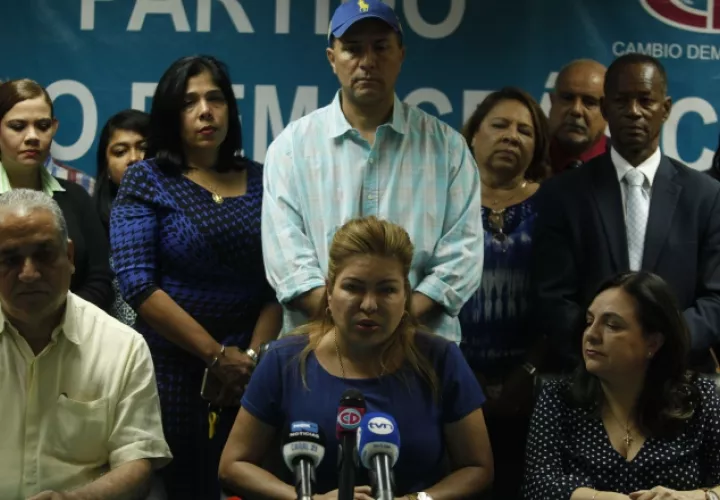 Los miembros de Cambio Democrático exigen un alto a la persecución política por quienes hoy gobiernan. /Foto Edwin González
