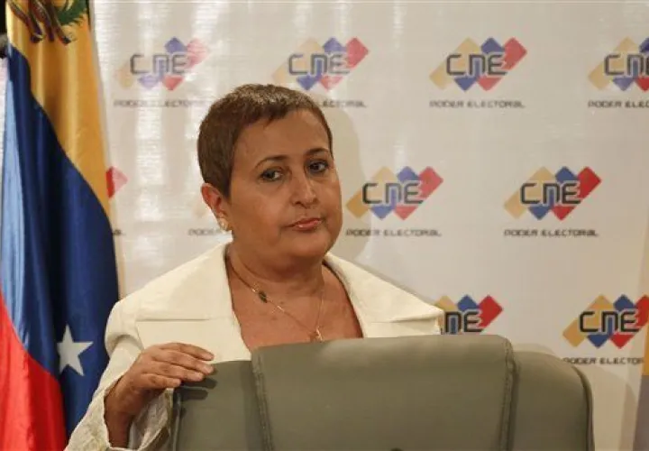Tibisay Lucena, presidenta del Consejo Nacional Electoral. Foto/AP