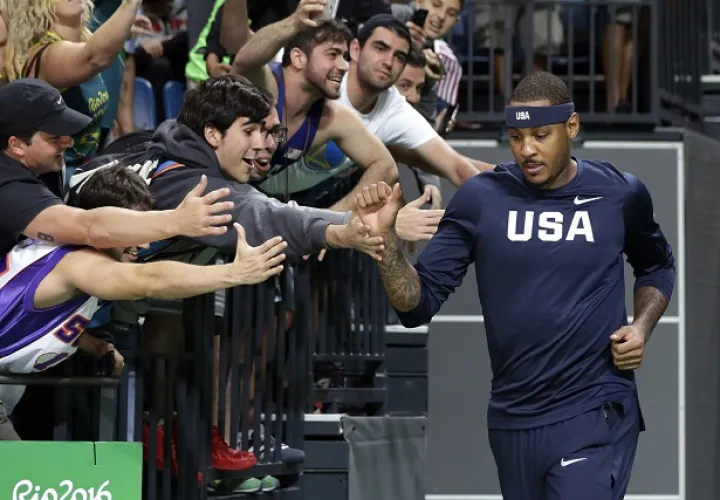 Carmelo es el  único  en participar en cuatro Olimpiadas. Foto/AP