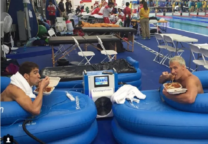 Phelps junto a Lochte. Foto/Redes sociales