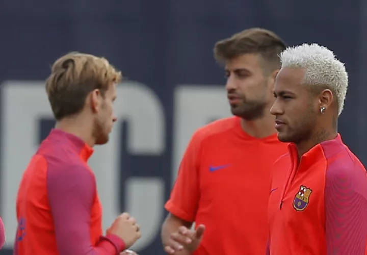 Entrenamiento culé. /Foto AP