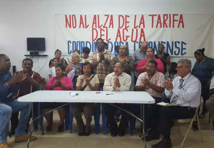 Líderes comunitarios de Colón no quieren  privatización del agua. /Foto Delfia Cortez