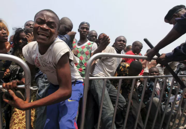 Manifestación en Kinshasa, República Democrática del Congo. Foto: EFE