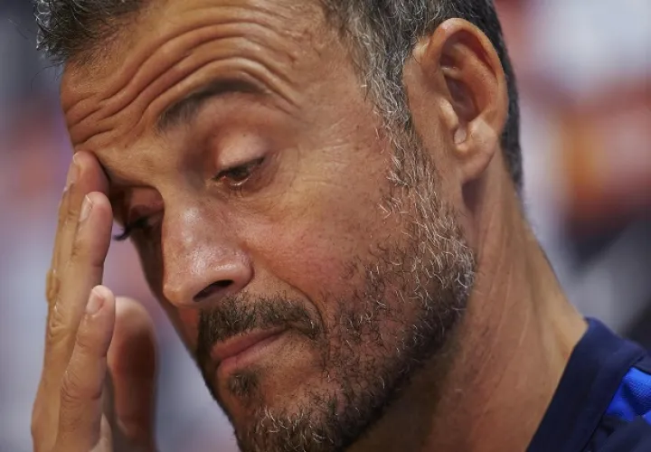 Luis Enrique en una conferencia de prensa. Foto/EFE