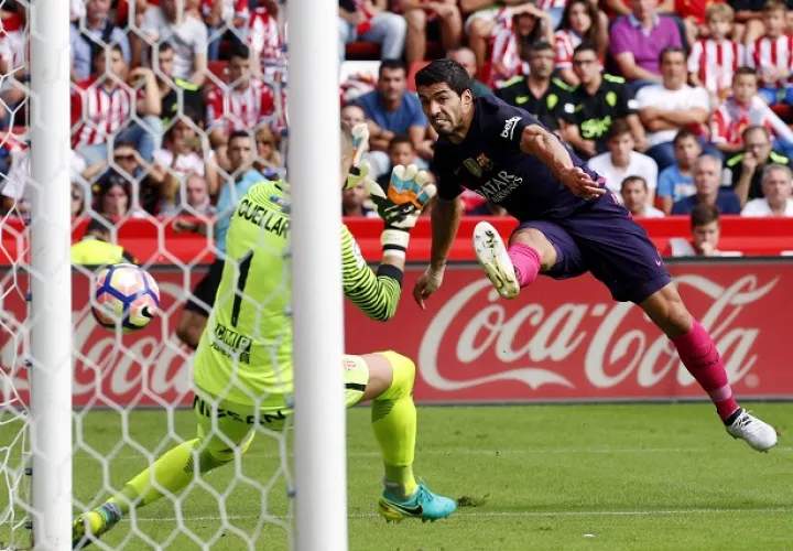 Luis Suárez  anotó uno de los tantos del Barcelona. 