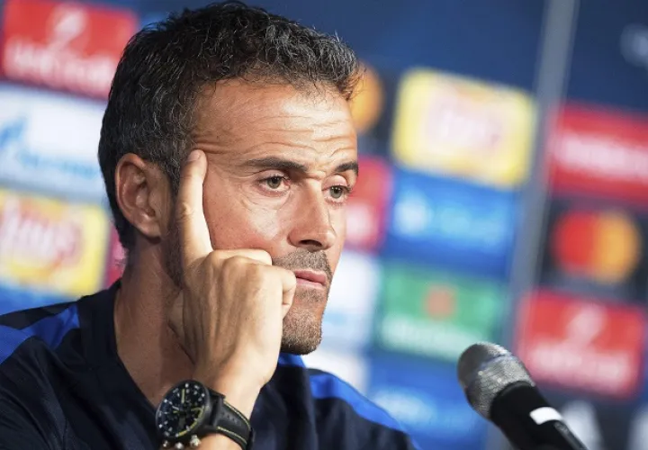 Luis Enrique en una conferencia de prensa. Foto/EFE