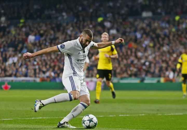 Benzema anotó un doblete hoy. Foto/AP