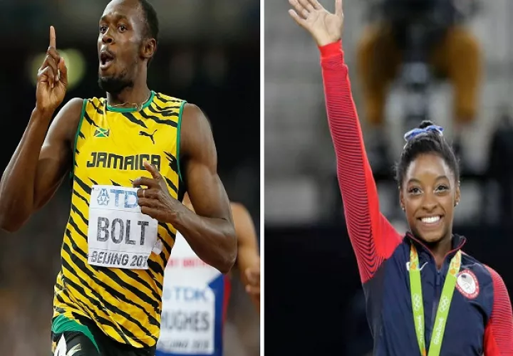 Usain Bolt y Simon Biles.