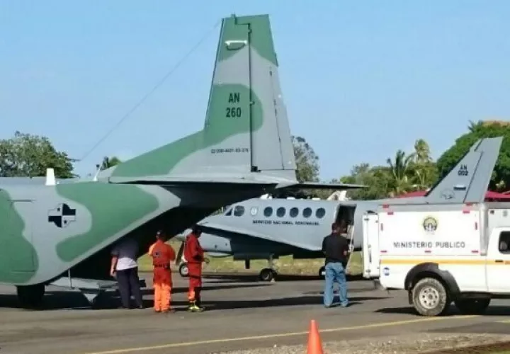 El cuerpo fue trasladado en una aeronave del Senan.