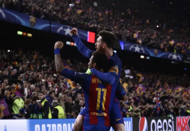 Messi y Neymar fueron figuras en la remontada del Barcelona. /Foto AP