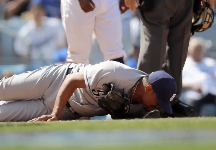 Christian Bethancourt en su primera salida con los Padres.