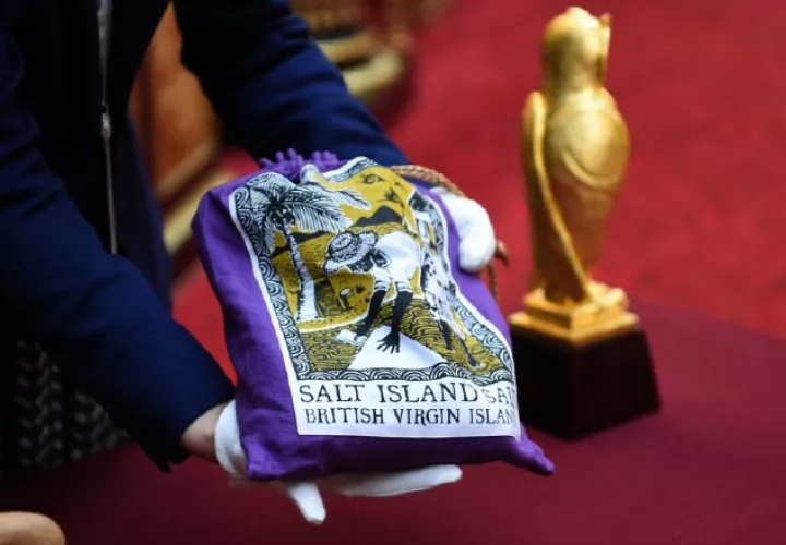 Bolsa de sal de las Islas Vírgenes Británicas.